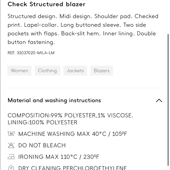 Mango Check Structured Double Breasted Blazer grey - Picture 7 of 8